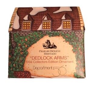 Department Dept 56 Christmas Village Ornament Dedlock Arms Dickens 1994 Signed